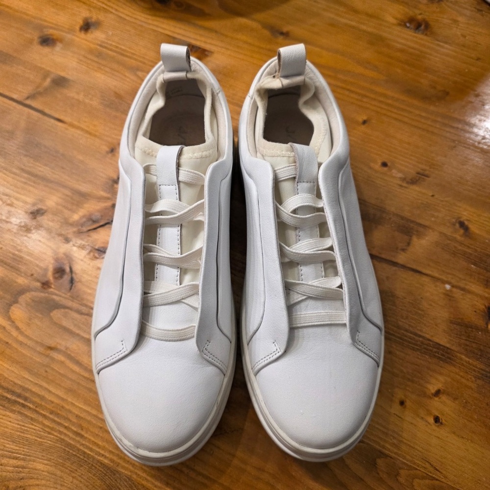 J Slides White Platform Sneakers